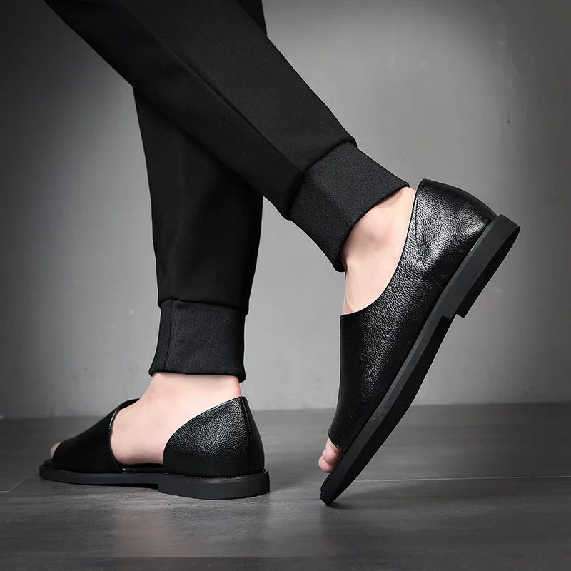 New summer personalized leather sandals beach tide shoes casual Roman sandals