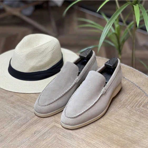 Breathable Square Toe Business Casual Suede Nubuck Men's Shoes