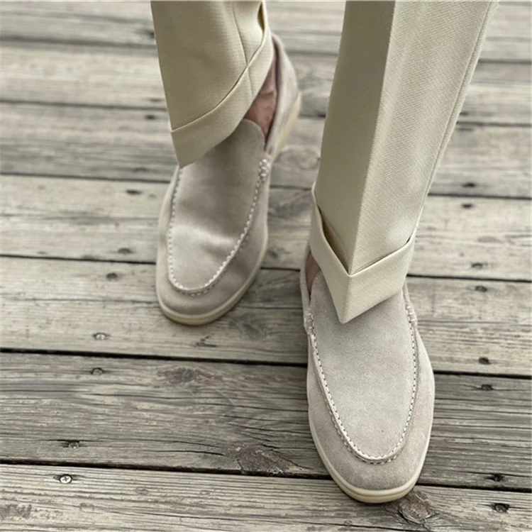 Breathable Square Toe Business Casual Suede Nubuck Men's Shoes