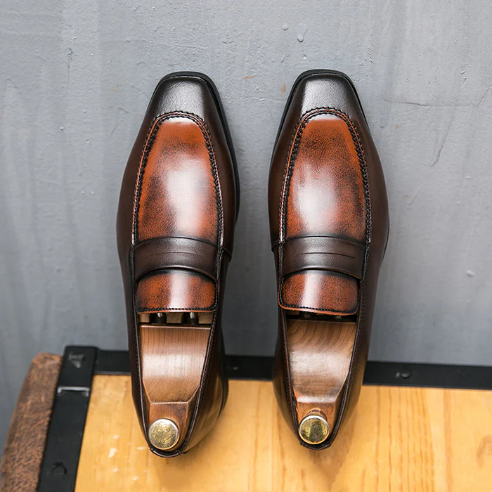 Business Leather Shoes Casual Loafers Fashion Slip-On Shoes