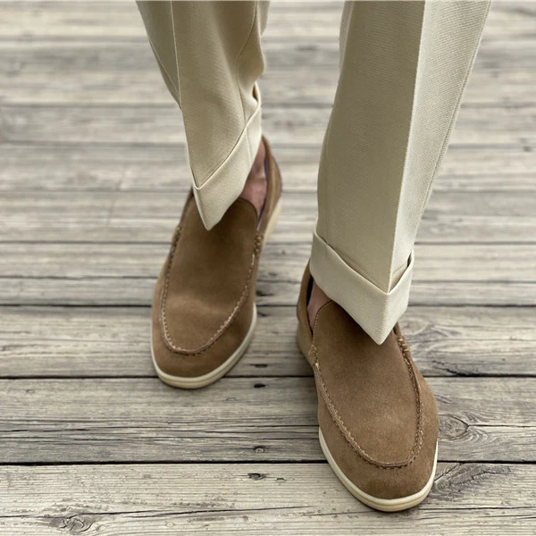 Breathable Square Toe Business Casual Suede Nubuck Men's Shoes