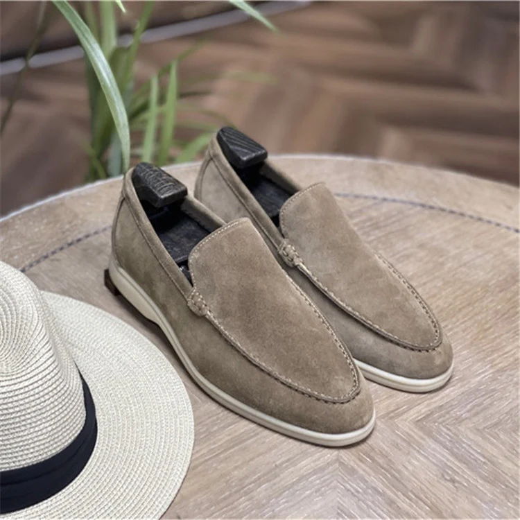 Breathable Square Toe Business Casual Suede Nubuck Men's Shoes
