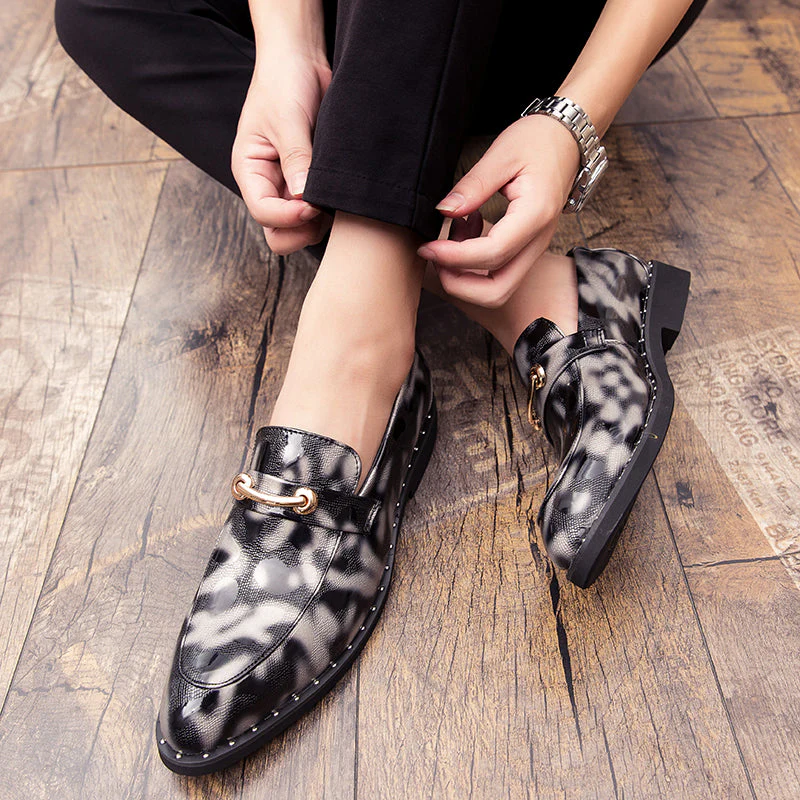 Pointed Toe Wedding Men Slip On Shoes