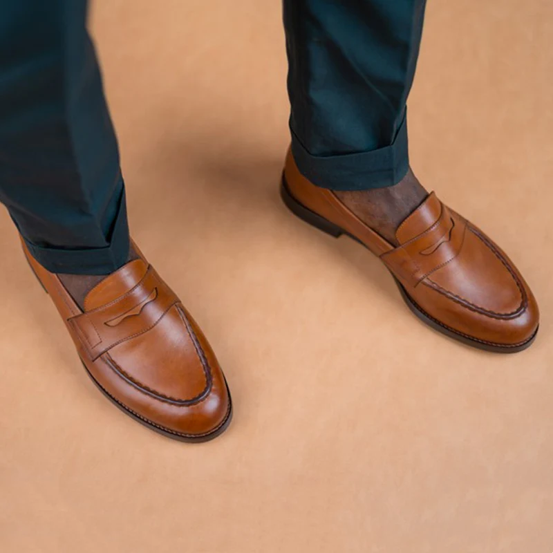 Brown Fashion Men's Formal Shoes Classic Loafers