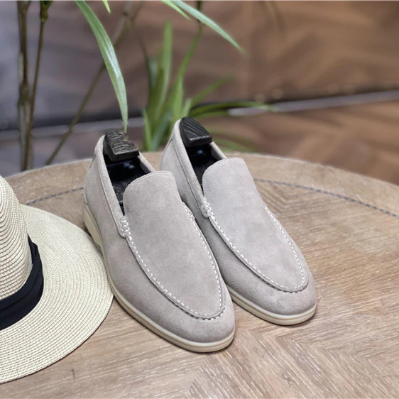 Breathable Square Toe Business Casual Suede Nubuck Men's Shoes