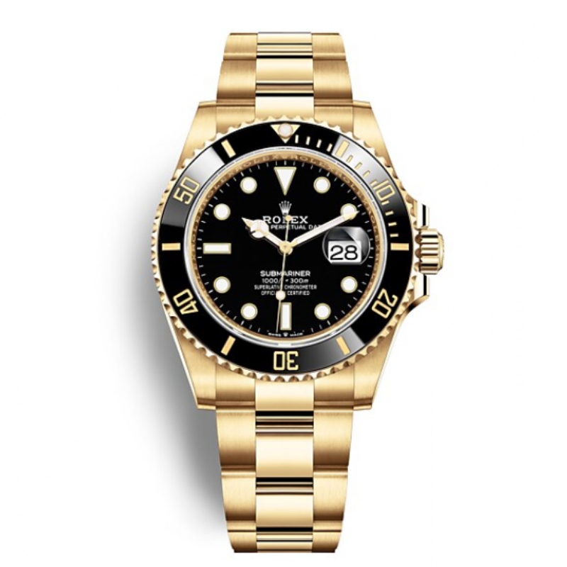 Submariner Date Black Dial Yellow Gold Men's Watch