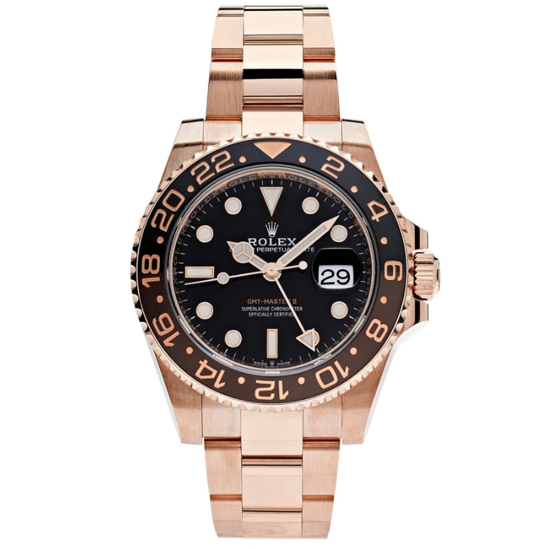 Rolex GMT Master II ‘Rootbeer’ Rose Gold 40mm Automatic Oyster Black Dial Brown and Black Ceramic Bezel Ref. 126715CHNR-0001