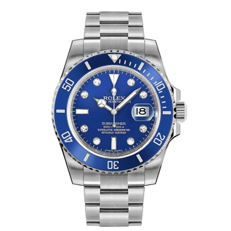 Submariner Date Blue Diamond Mens Watch