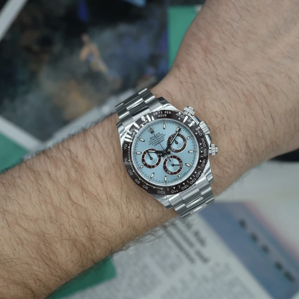 Rolex Cosmograph Daytona 40mm Platinum Ice-Blue Dial m116506 Series