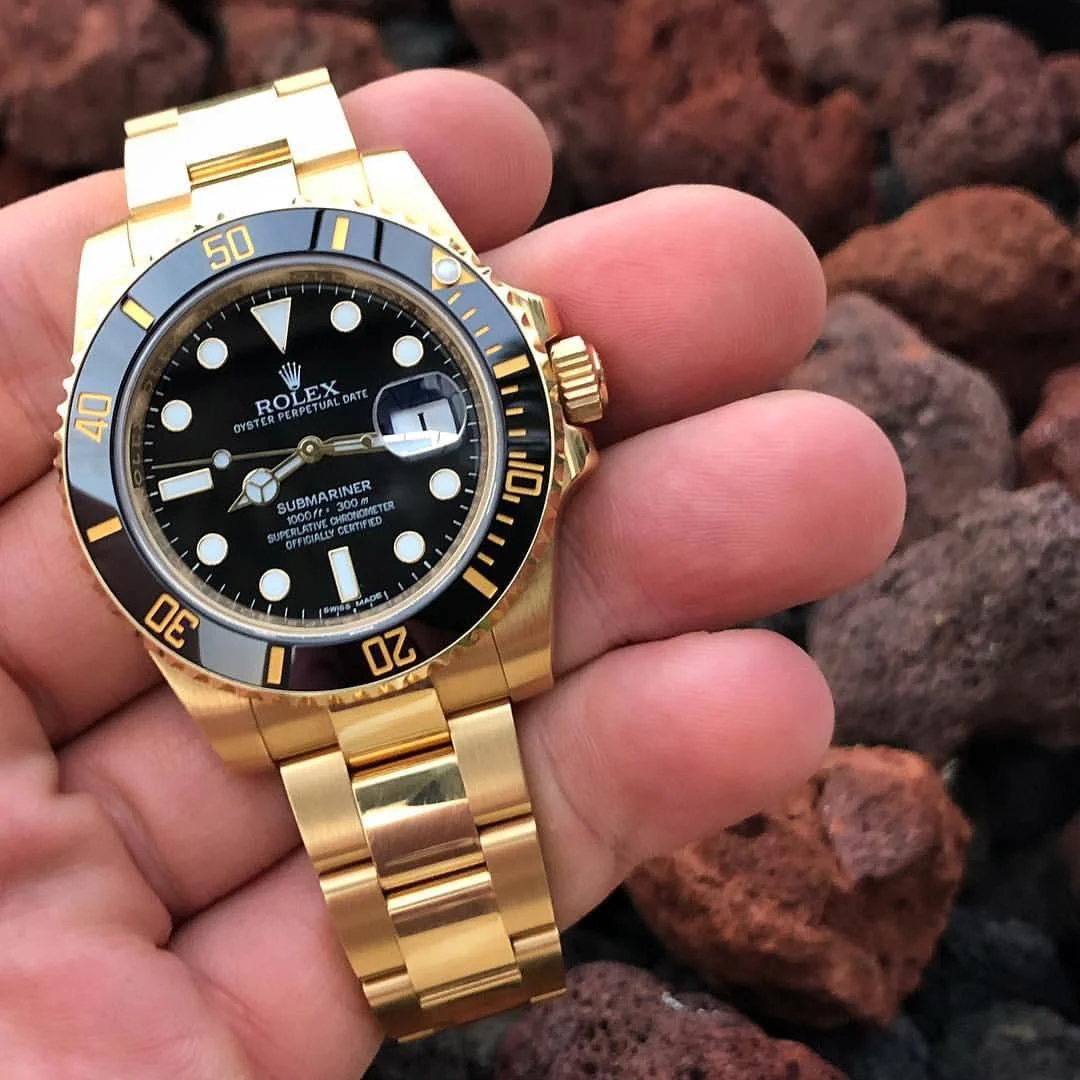 Submariner Date Black Dial Yellow Gold Men's Watch 41mm