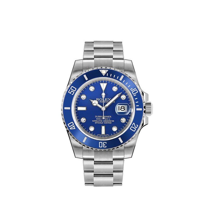 Submariner Date Blue Diamond Mens Watch 41mm