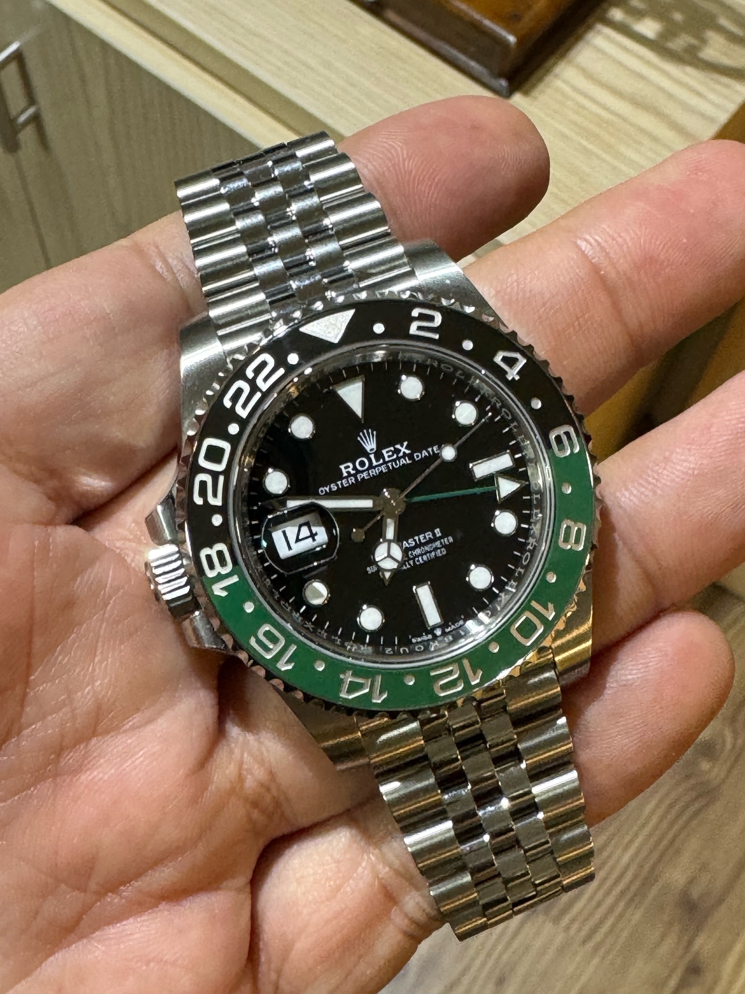 Rolex GMT-Master II With A Green And Black Bezel 126720VTNR 40 mm
