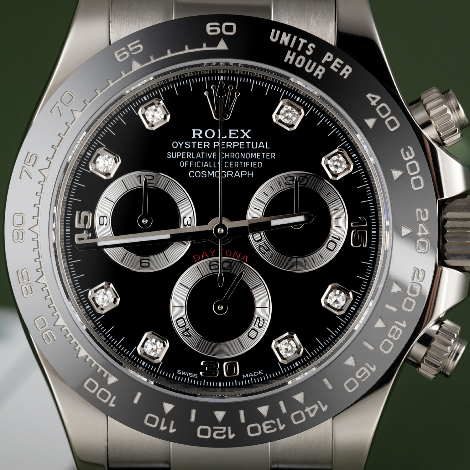 Rolex Daytona White Gold Black Dial Oysterflex Strap 116519LN-0025