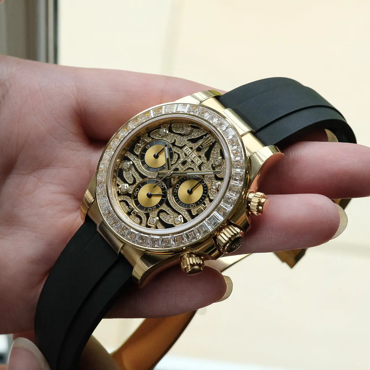 Rolex Cosmograph 116588TBR Daytona Yellow Gold Eye of Tiger 40mm
