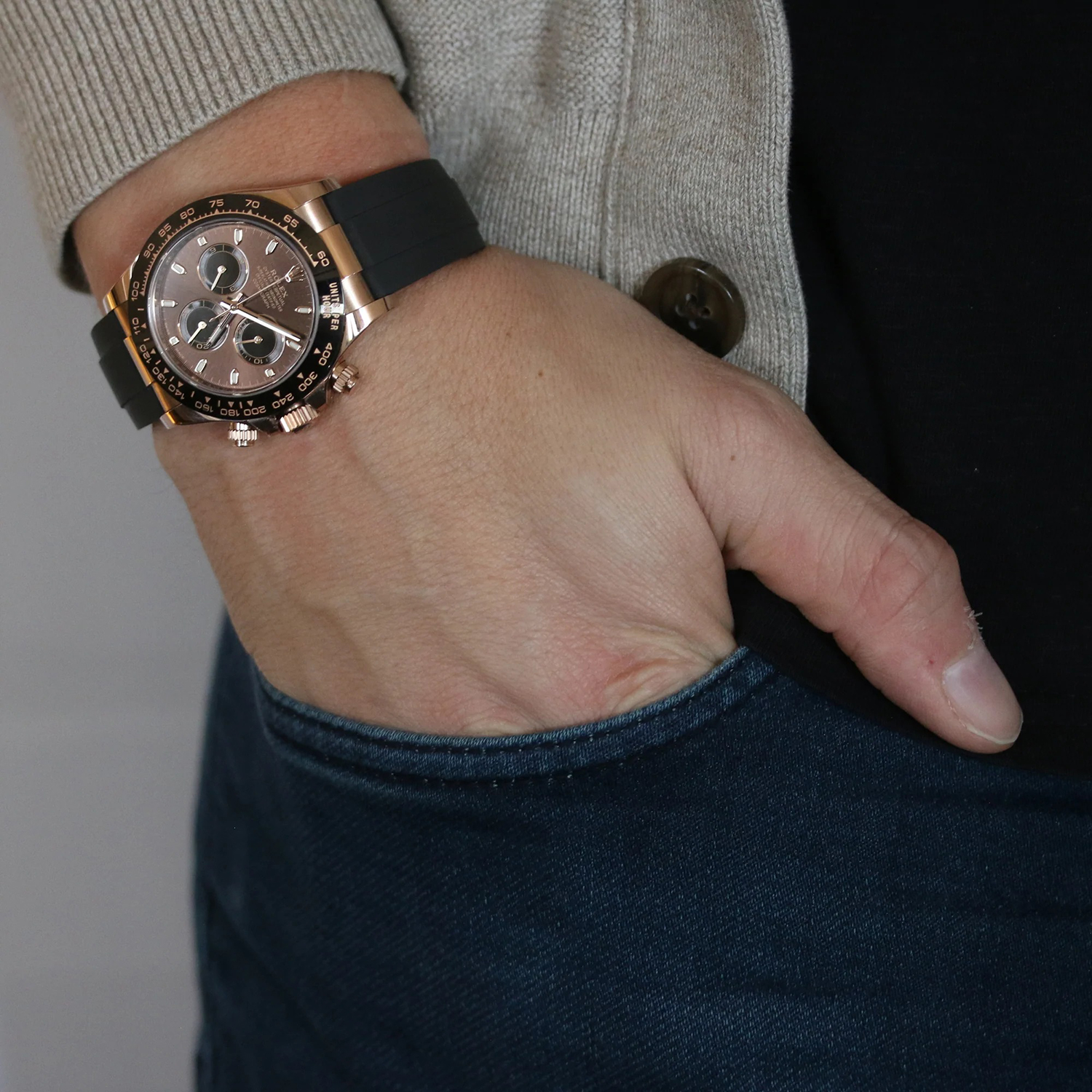 Rolex Cosmograph Daytona Everose Gold Chocolate Oysterflex M116515LN-0041