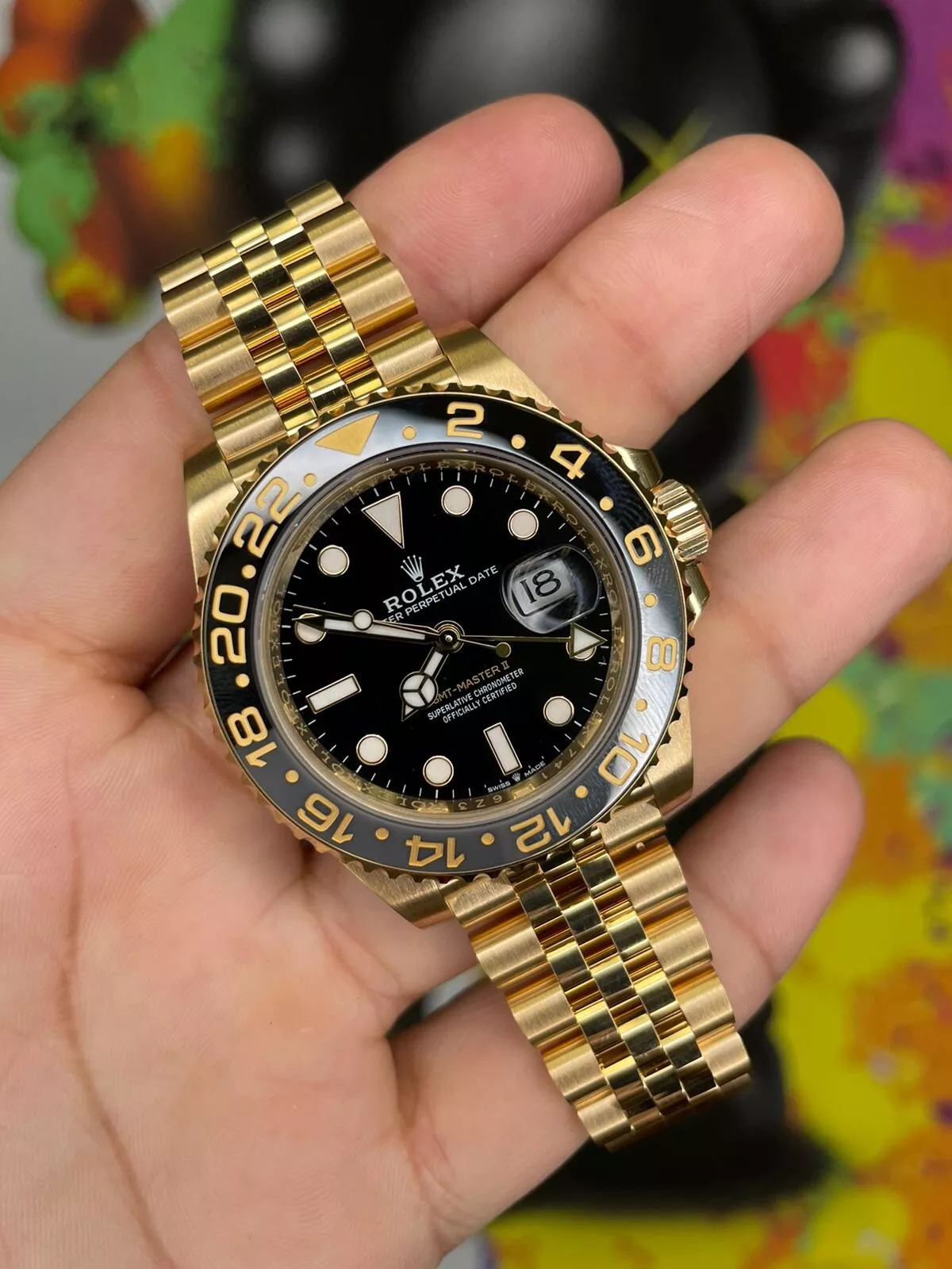 NEW Rolex GMT-Master II 18k Yellow Gold & Ceramic 40mm Jubilee Watch '24 126718