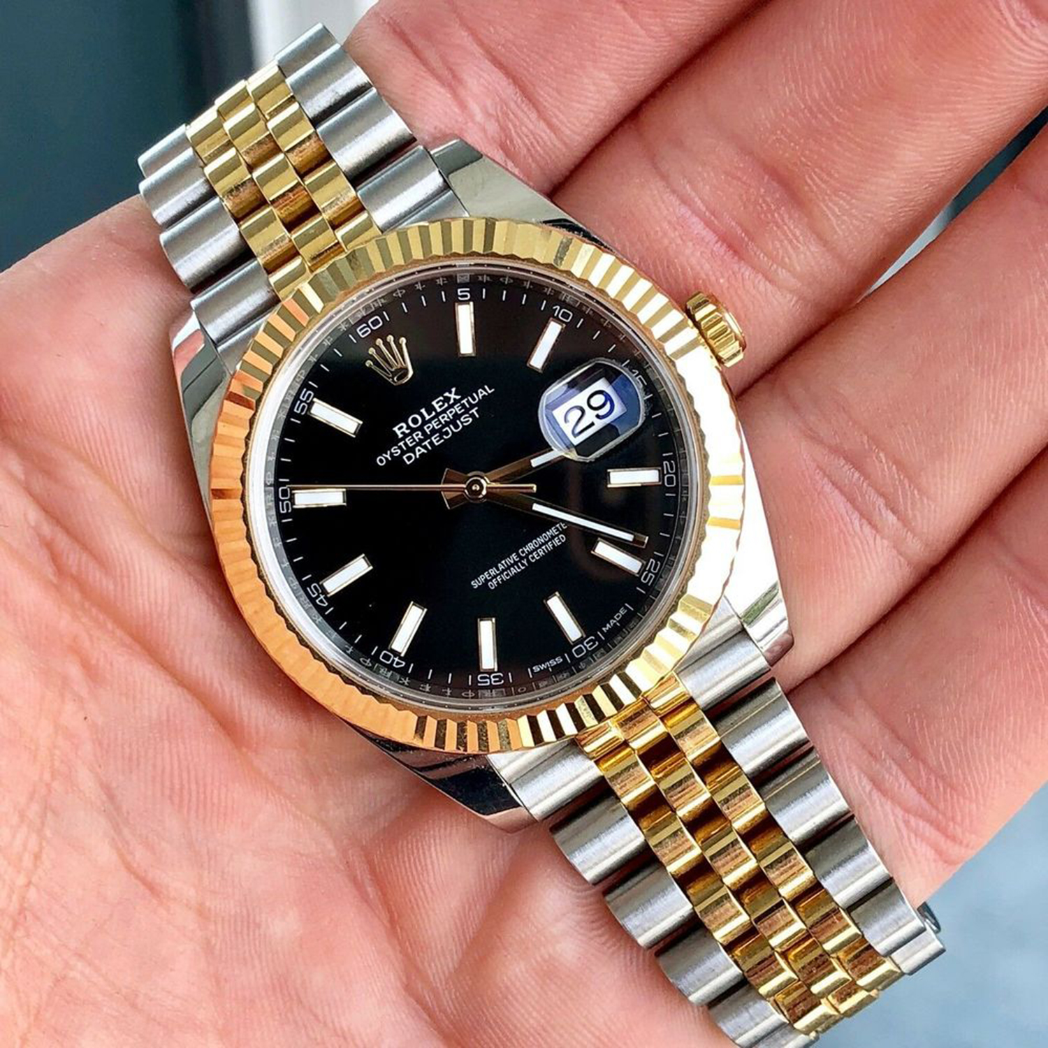 Rolex Datejust 41 Two Tone Oystersteel and yellow gold Black Dial 126333-0014