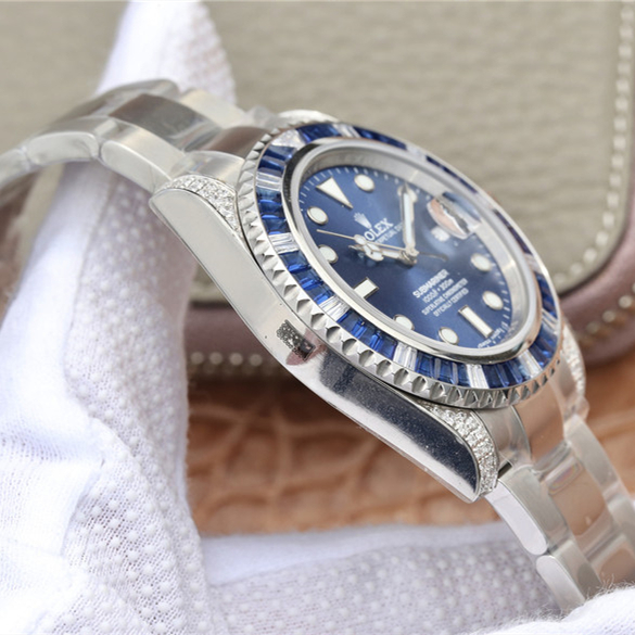 Rolex Submariner Date 116659 SABR 18K White Gold Diamonds Sapphires 41MM