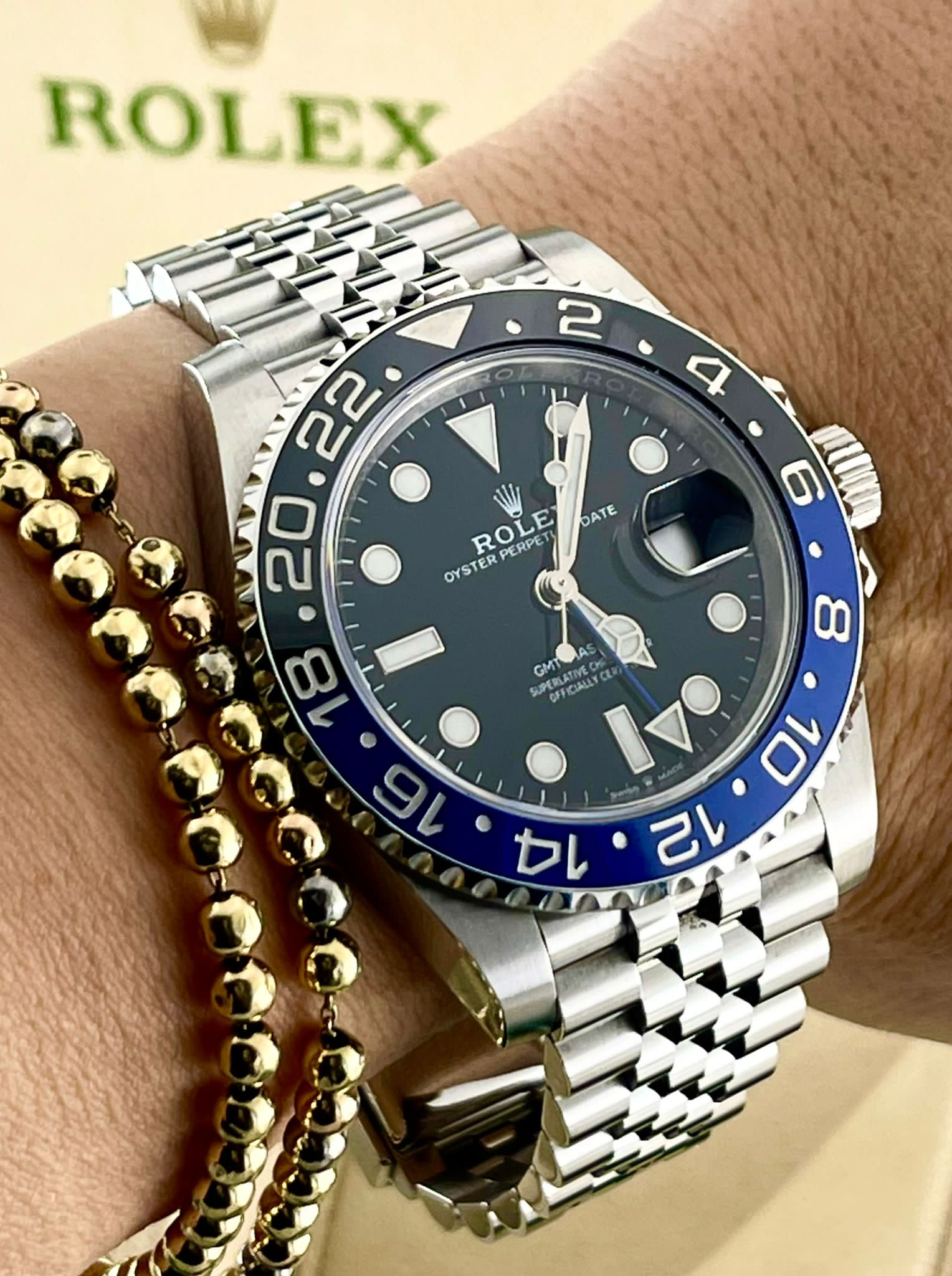 Rolex GMT Master II Pepsi Black Dial / Sprite Black Dial  / Batman Black Dial Stainless Steel Mens Watch 126710blro-0001  40mm