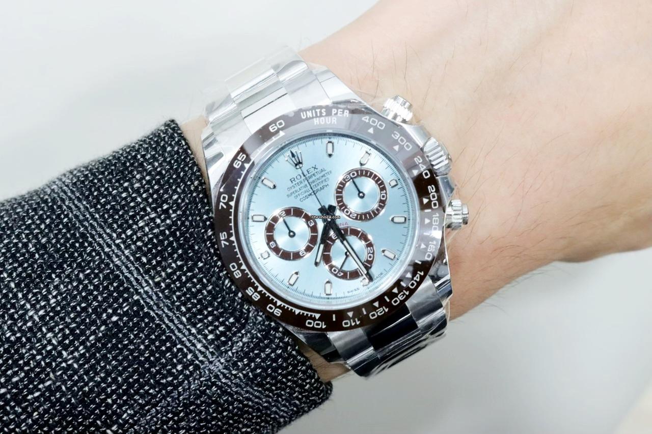Rolex Cosmograph Daytona 40mm Platinum Ice-Blue Dial m116506 Series