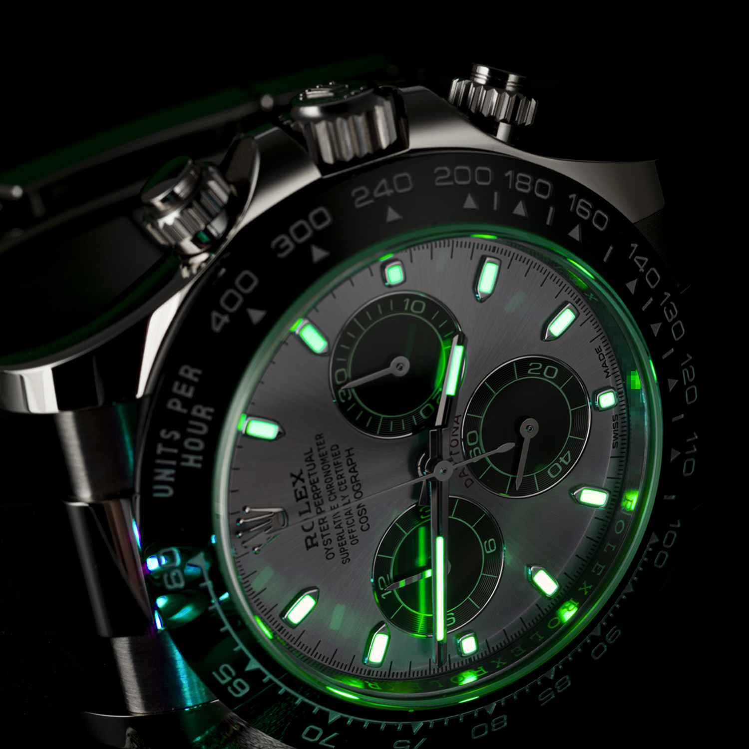 ⚡Big Discount-Rolex Daytona White Gold Steel Dial Oysterflex Strap 116519ln-0027