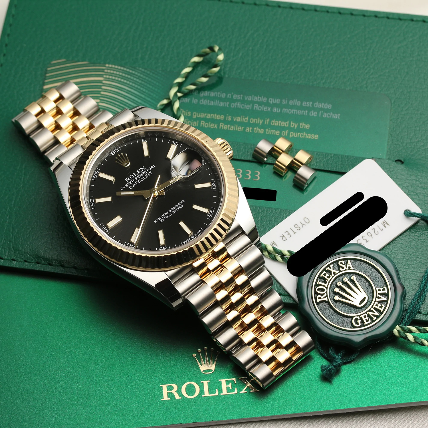 Rolex Datejust 41 Two Tone Oystersteel and yellow gold Black Dial 126333-0014