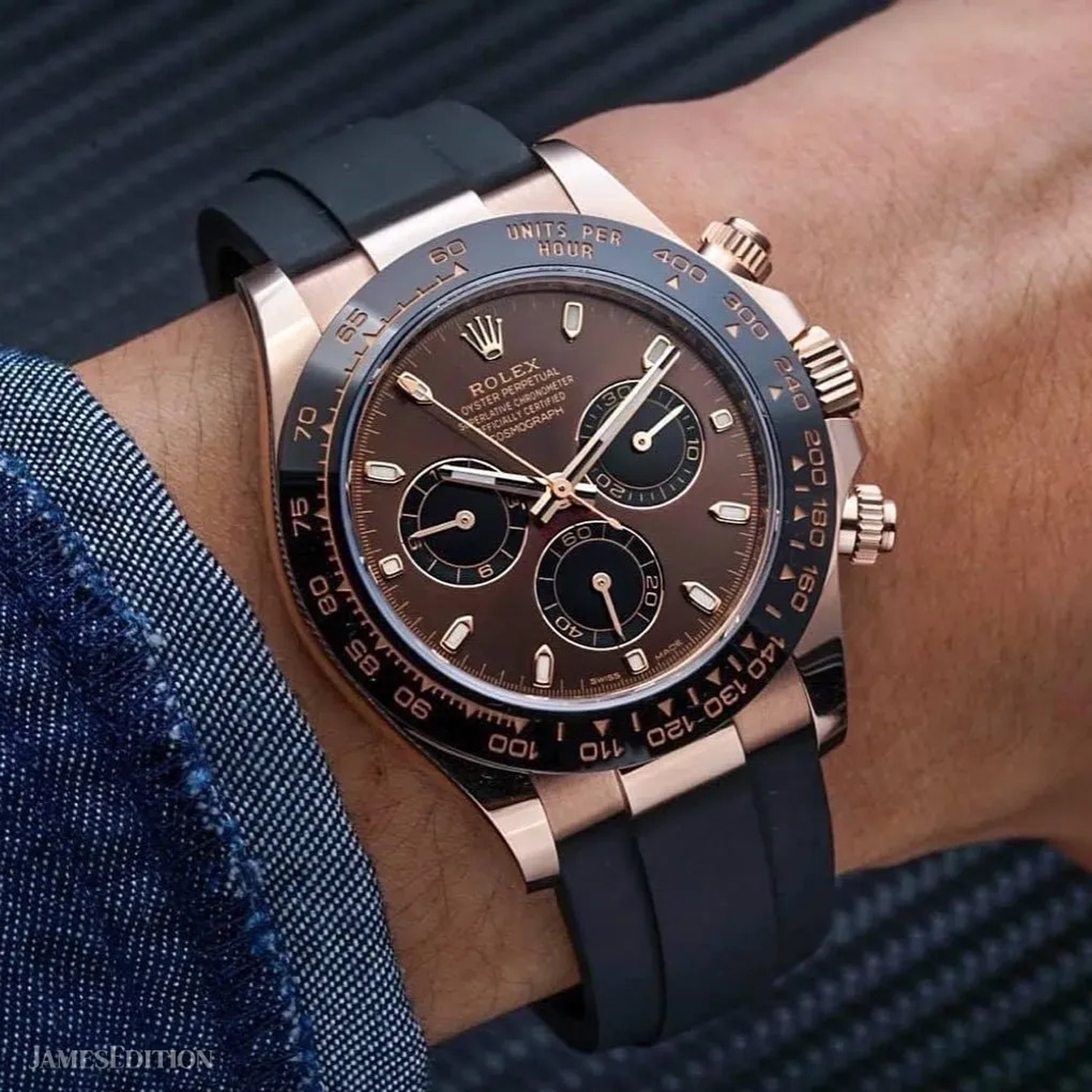 Rolex Cosmograph Daytona Everose Gold Chocolate Oysterflex M116515LN-0041