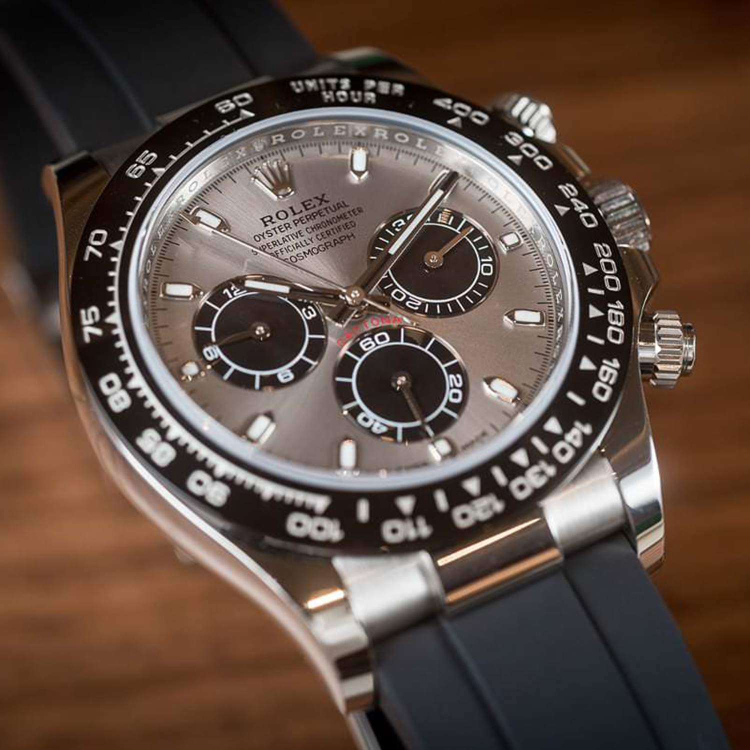 ⚡Big Discount-Rolex Daytona White Gold Steel Dial Oysterflex Strap 116519ln-0027