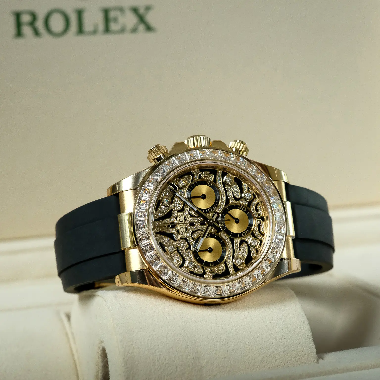 Rolex Cosmograph 116588TBR Daytona Yellow Gold Eye of Tiger 40mm