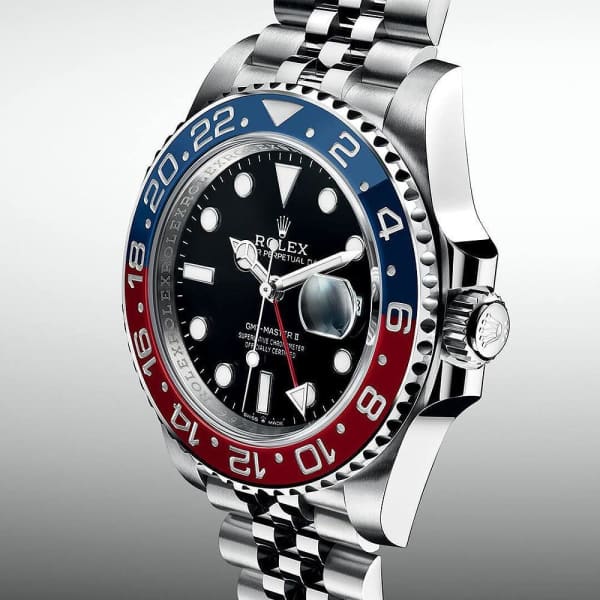 Rolex GMT Master II Pepsi Black Dial / Sprite Black Dial  / Batman Black Dial Stainless Steel Mens Watch 126710blro-0001  40mm