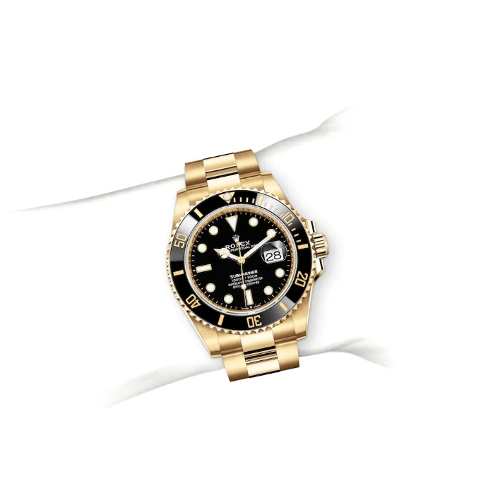 Submariner Date Black Dial Yellow Gold Men's Watch 41mm