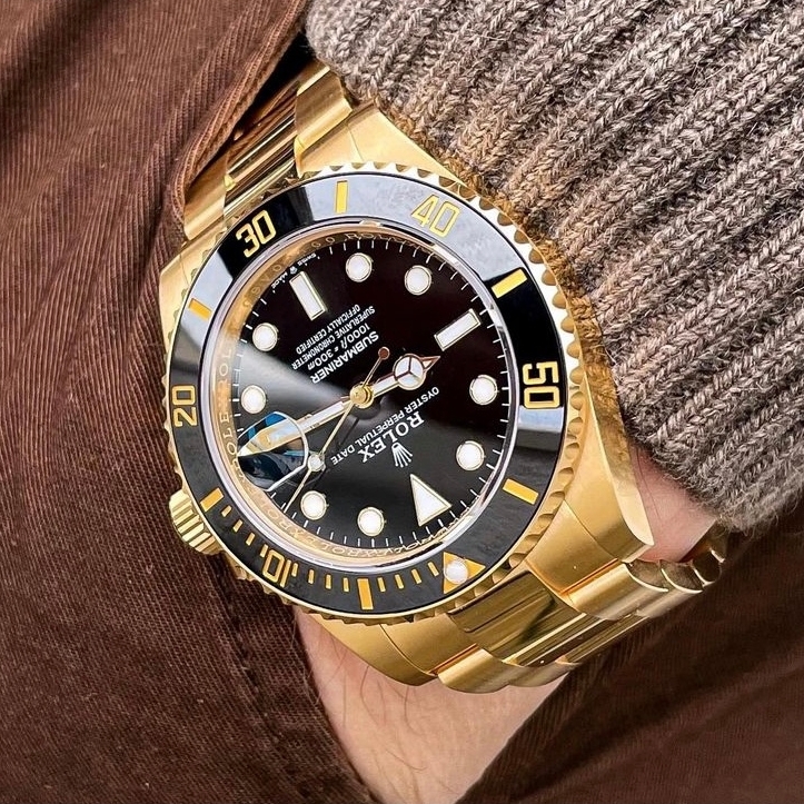 Submariner Date Black Dial Yellow Gold Men's Watch 41mm