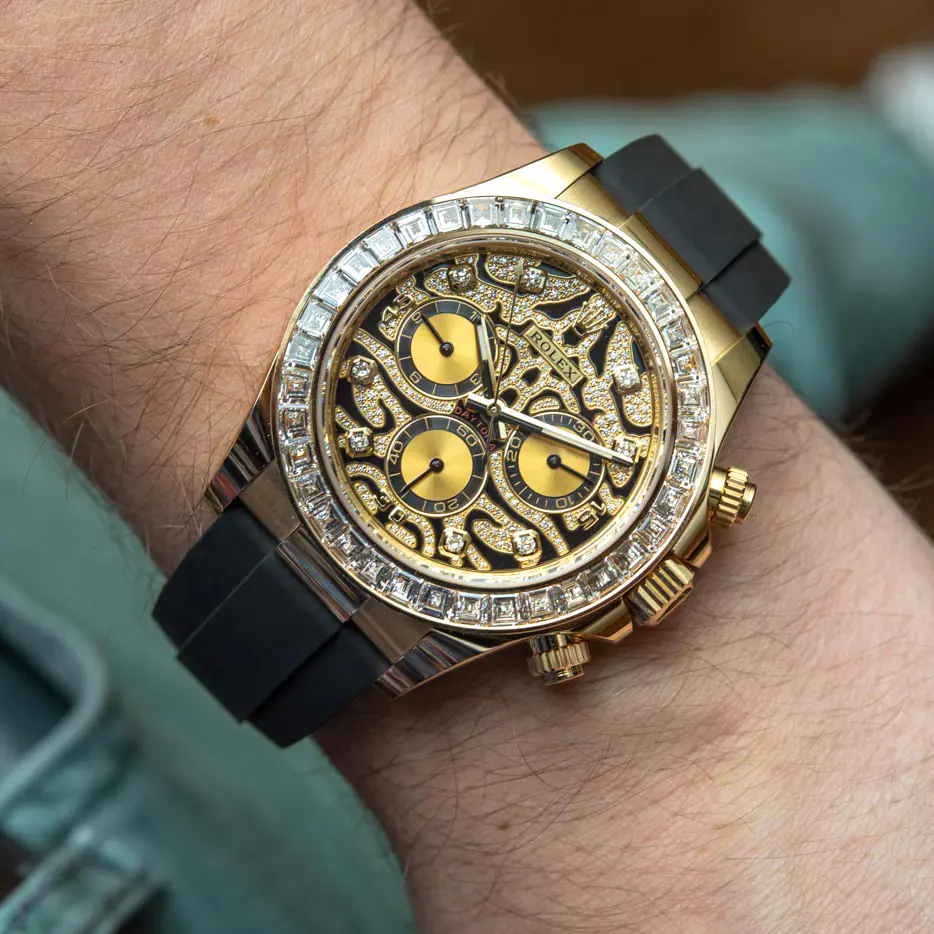 Rolex Cosmograph 116588TBR Daytona Yellow Gold Eye of Tiger 40mm