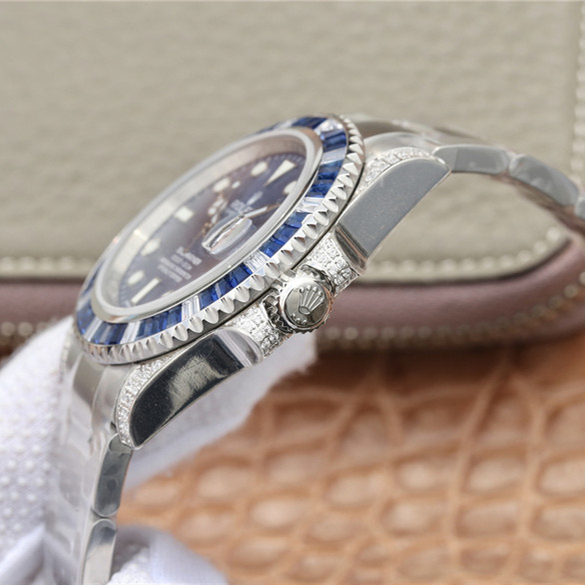 Rolex Submariner Date 116659 SABR 18K White Gold Diamonds Sapphires 41MM