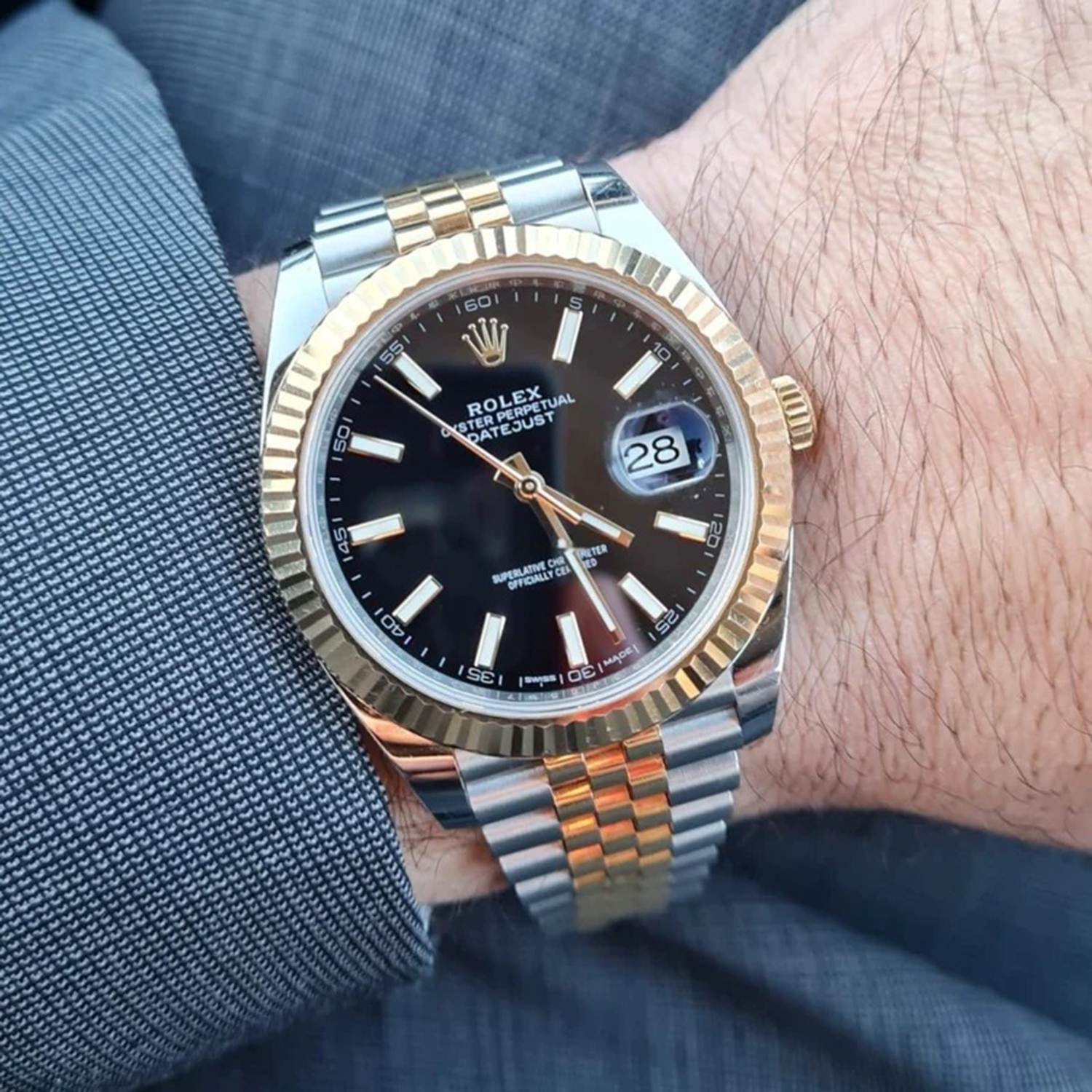 Rolex Datejust 41 Two Tone Oystersteel and yellow gold Black Dial 126333-0014