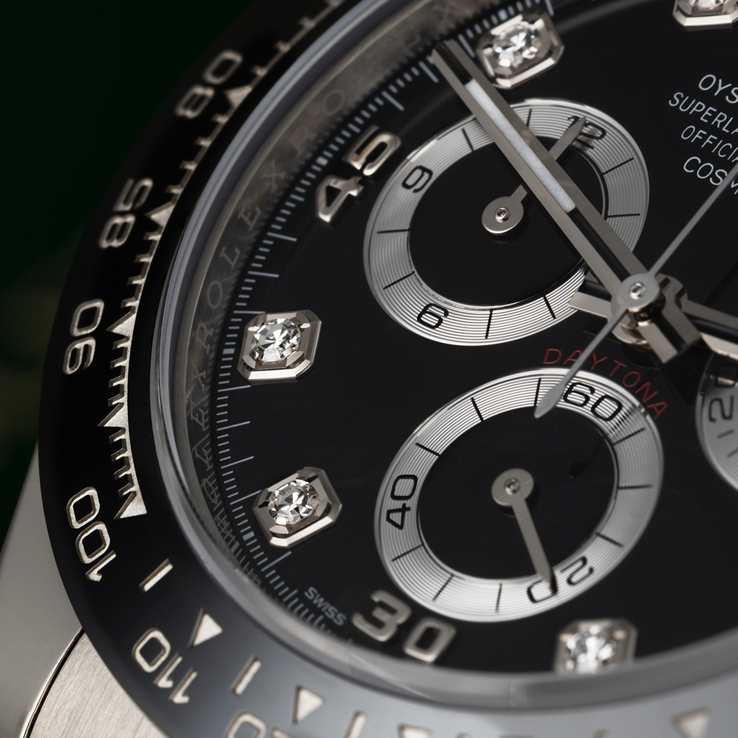 Rolex Daytona White Gold Black Dial Oysterflex Strap 116519LN-0025