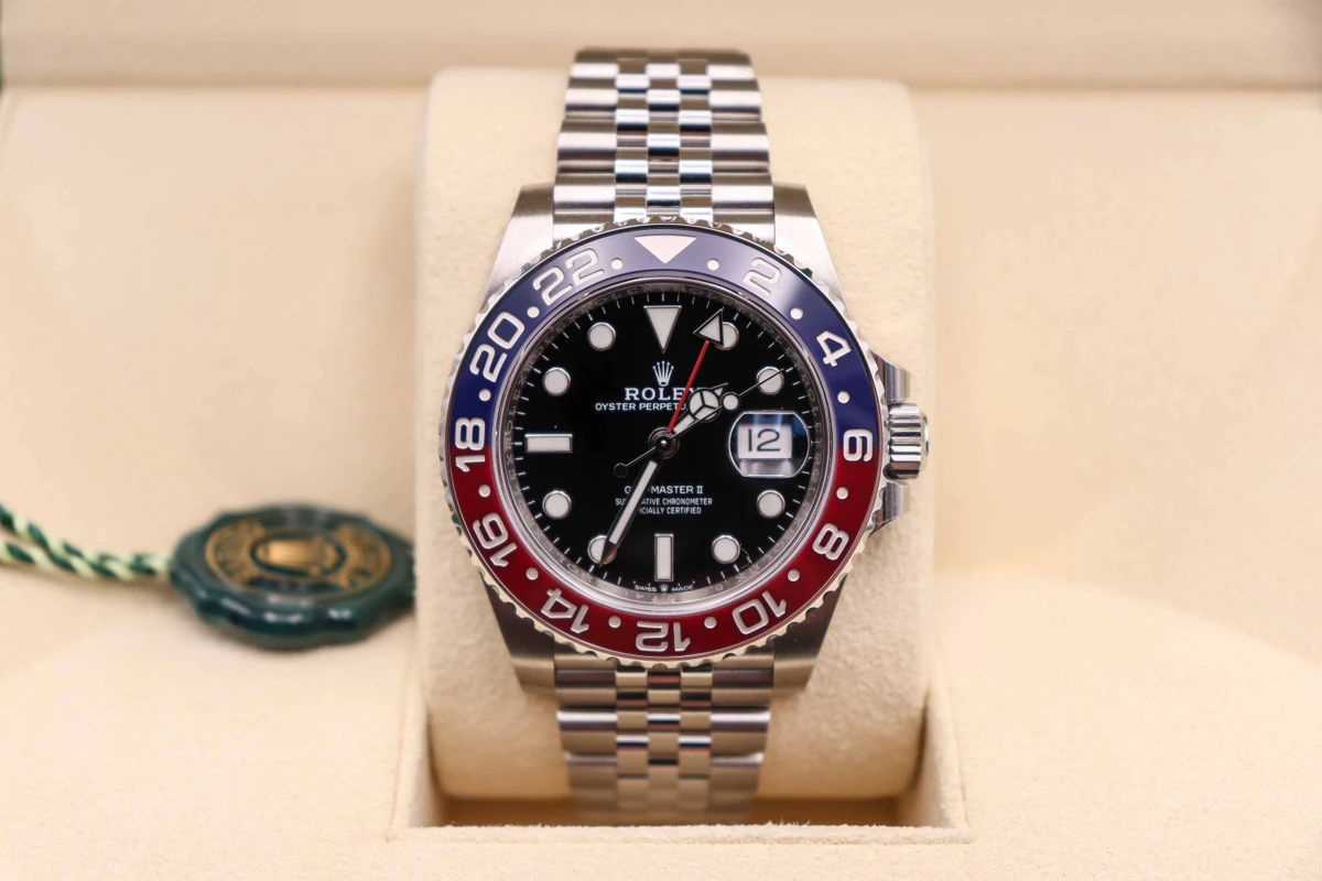 Rolex GMT Master II Pepsi Black Dial / Sprite Black Dial  / Batman Black Dial Stainless Steel Mens Watch 126710blro-0001  40mm