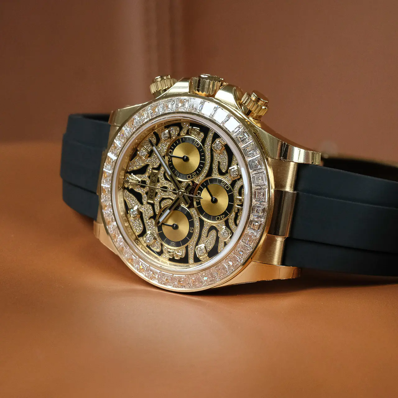 Rolex Cosmograph 116588TBR Daytona Yellow Gold Eye of Tiger 40mm