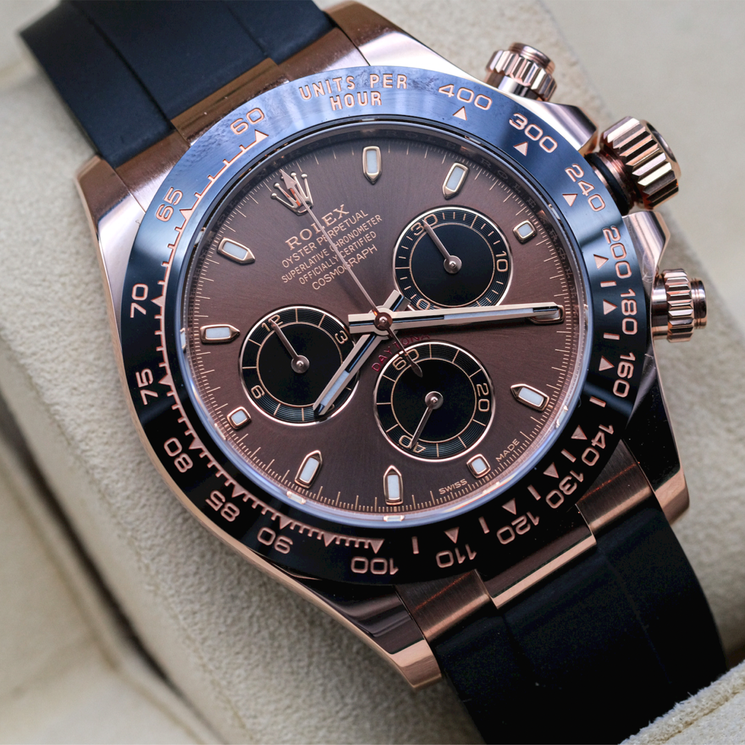 Rolex Cosmograph Daytona Everose Gold Chocolate Oysterflex M116515LN-0041