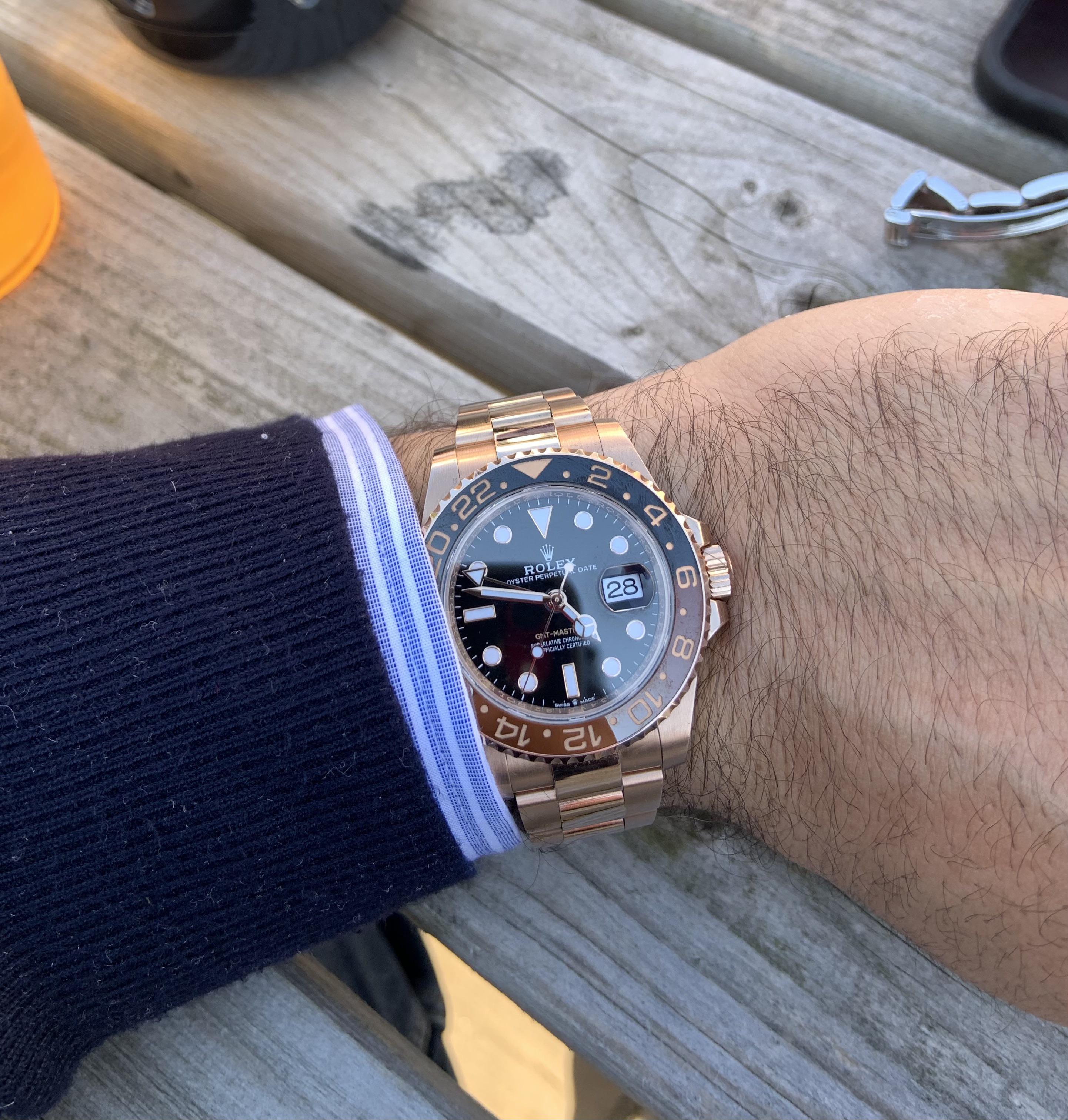 Rolex GMT Master II ‘Rootbeer’ Rose Gold 40mm Automatic Oyster Black Dial Brown and Black Ceramic Bezel Ref. 126715CHNR-0001