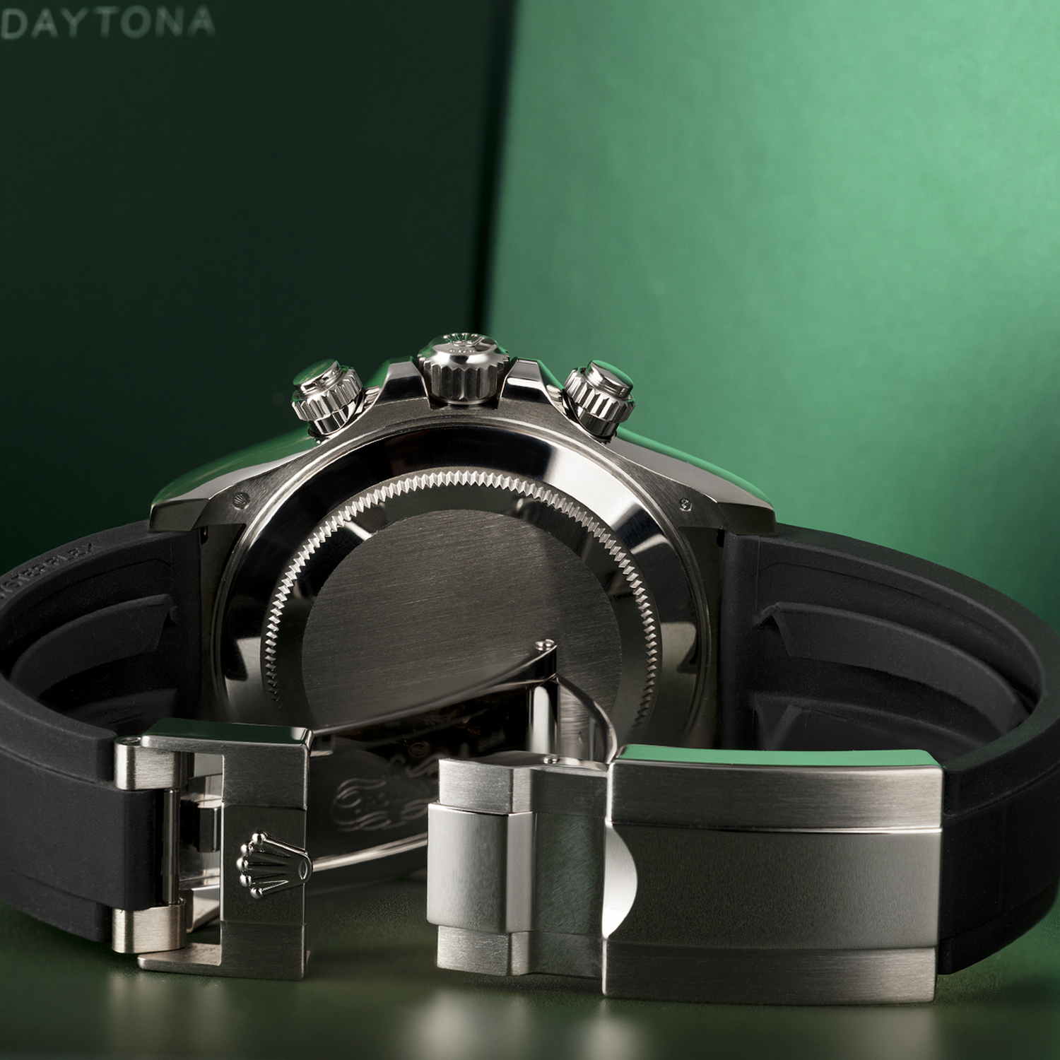 Rolex Daytona White Gold Black Dial Oysterflex Strap 116519LN-0025