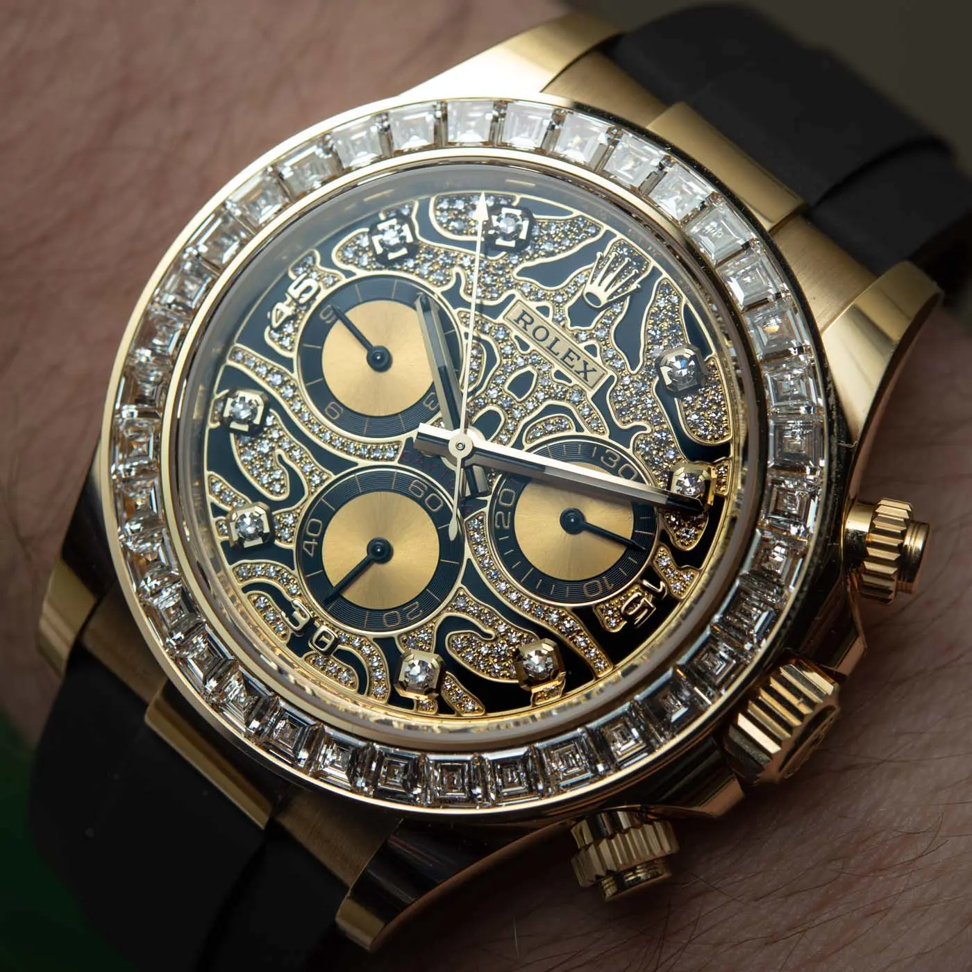 Rolex Cosmograph 116588TBR Daytona Yellow Gold Eye of Tiger 40mm