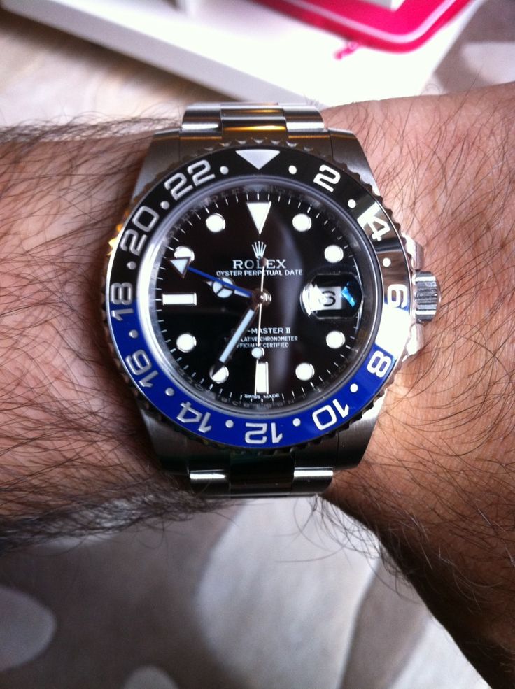 Rolex GMT Master II Pepsi Black Dial / Sprite Black Dial  / Batman Black Dial Stainless Steel Mens Watch 126710blro-0001  40mm