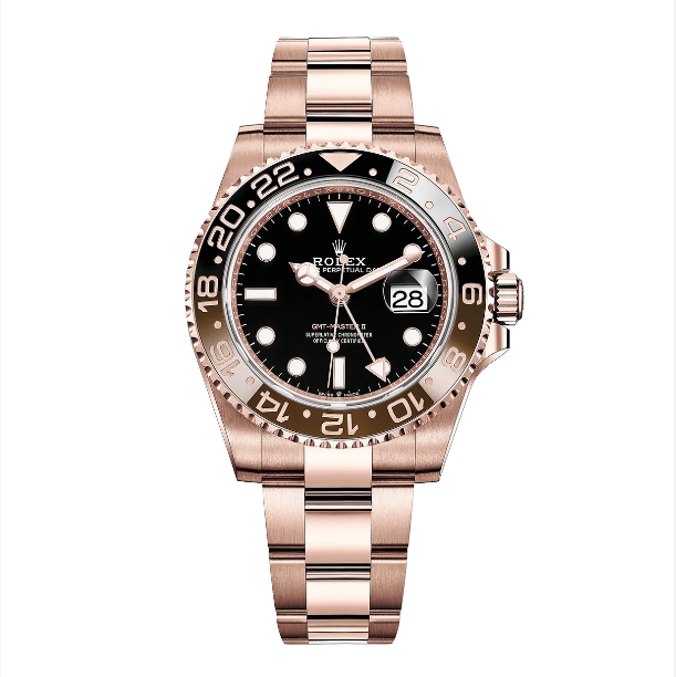 Rolex GMT Master II ‘Rootbeer’ Rose Gold 40mm Automatic Oyster Black Dial Brown and Black Ceramic Bezel Ref. 126715CHNR-0001