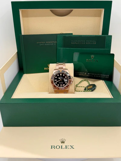 Rolex GMT Master II ‘Rootbeer’ Rose Gold 40mm Automatic Oyster Black Dial Brown and Black Ceramic Bezel Ref. 126715CHNR-0001