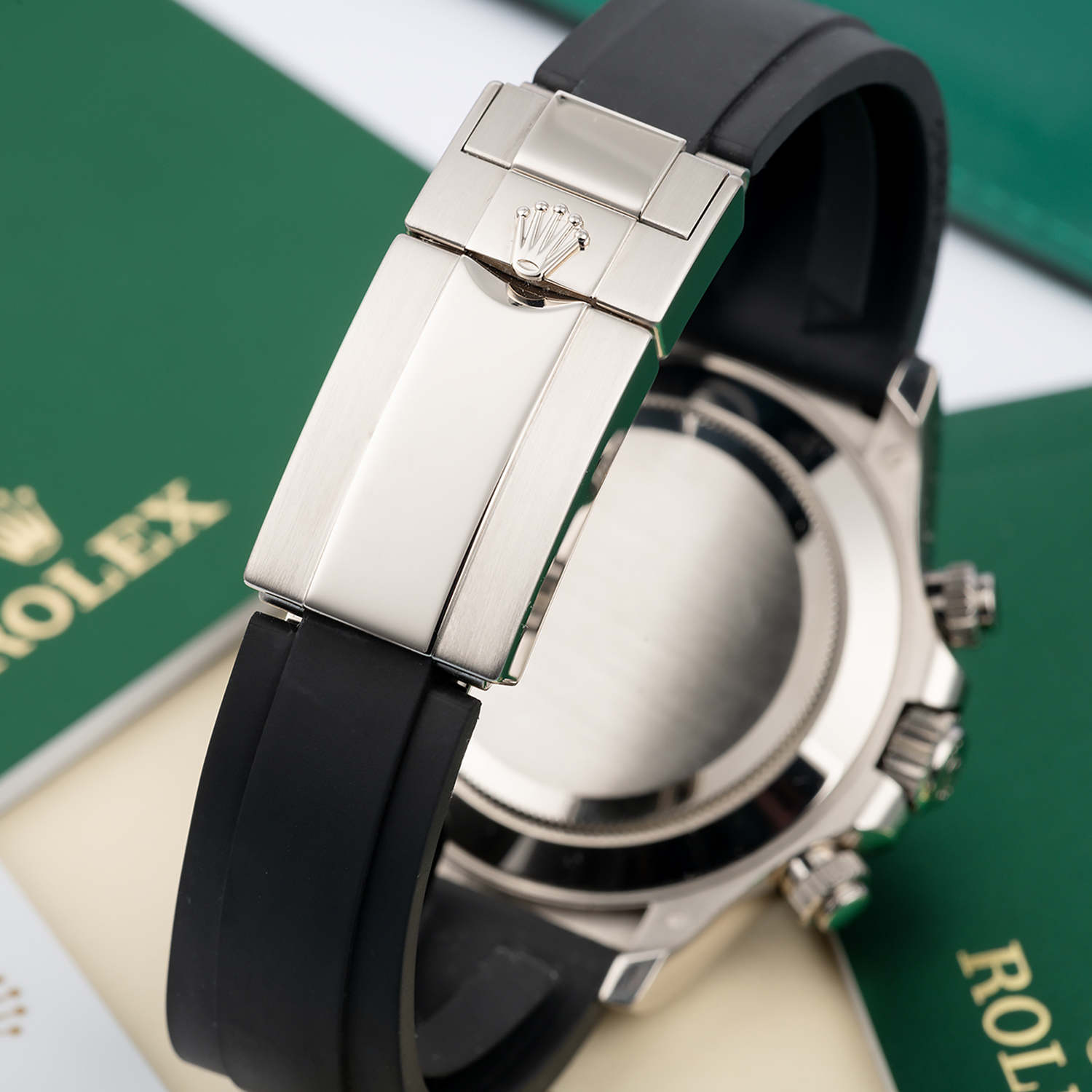 ⚡Big Discount-Rolex Daytona White Gold Steel Dial Oysterflex Strap 116519ln-0027