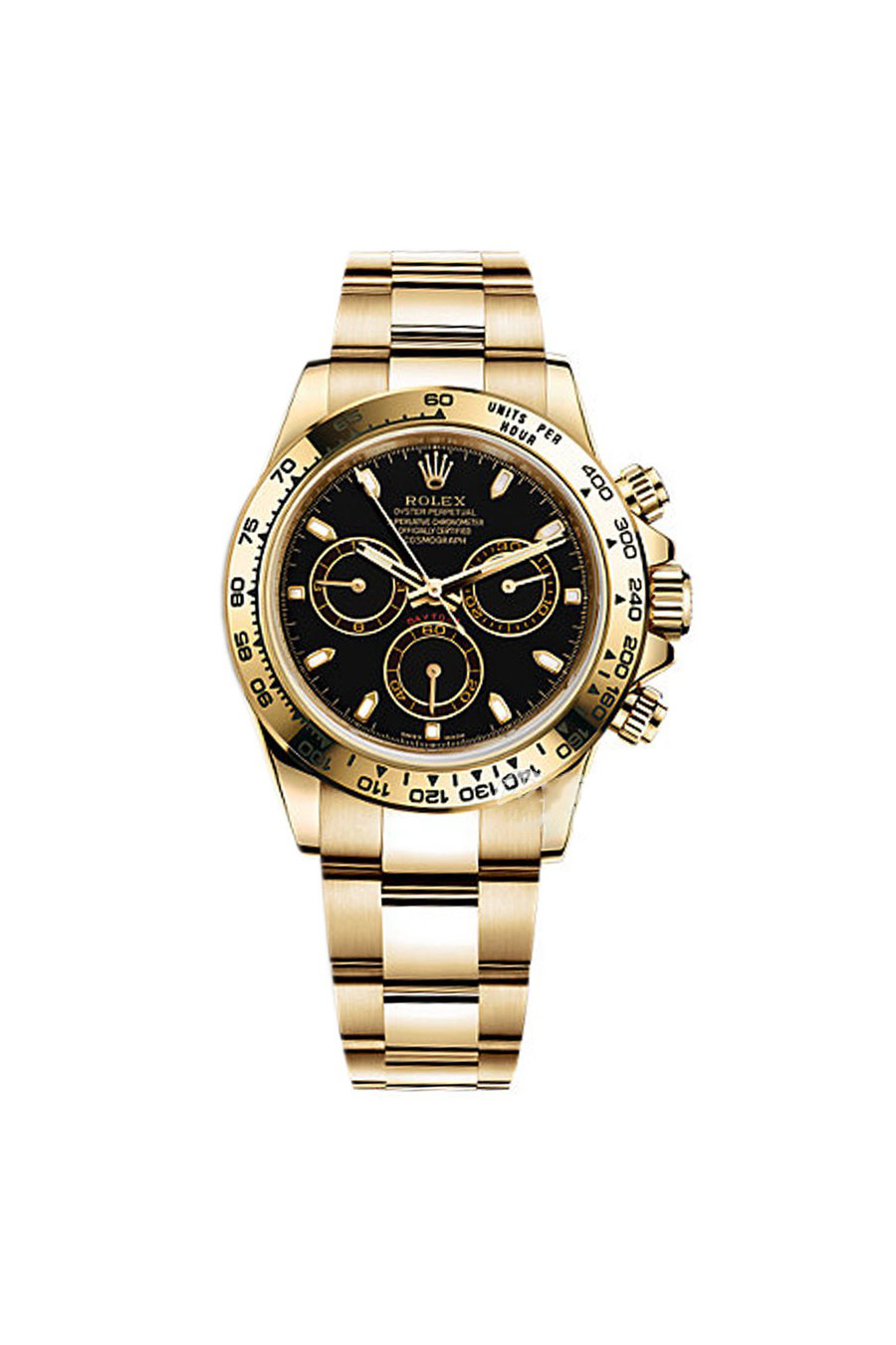 Rolex Daytona 18k Yellow Gold Oyster 40 mm 116508