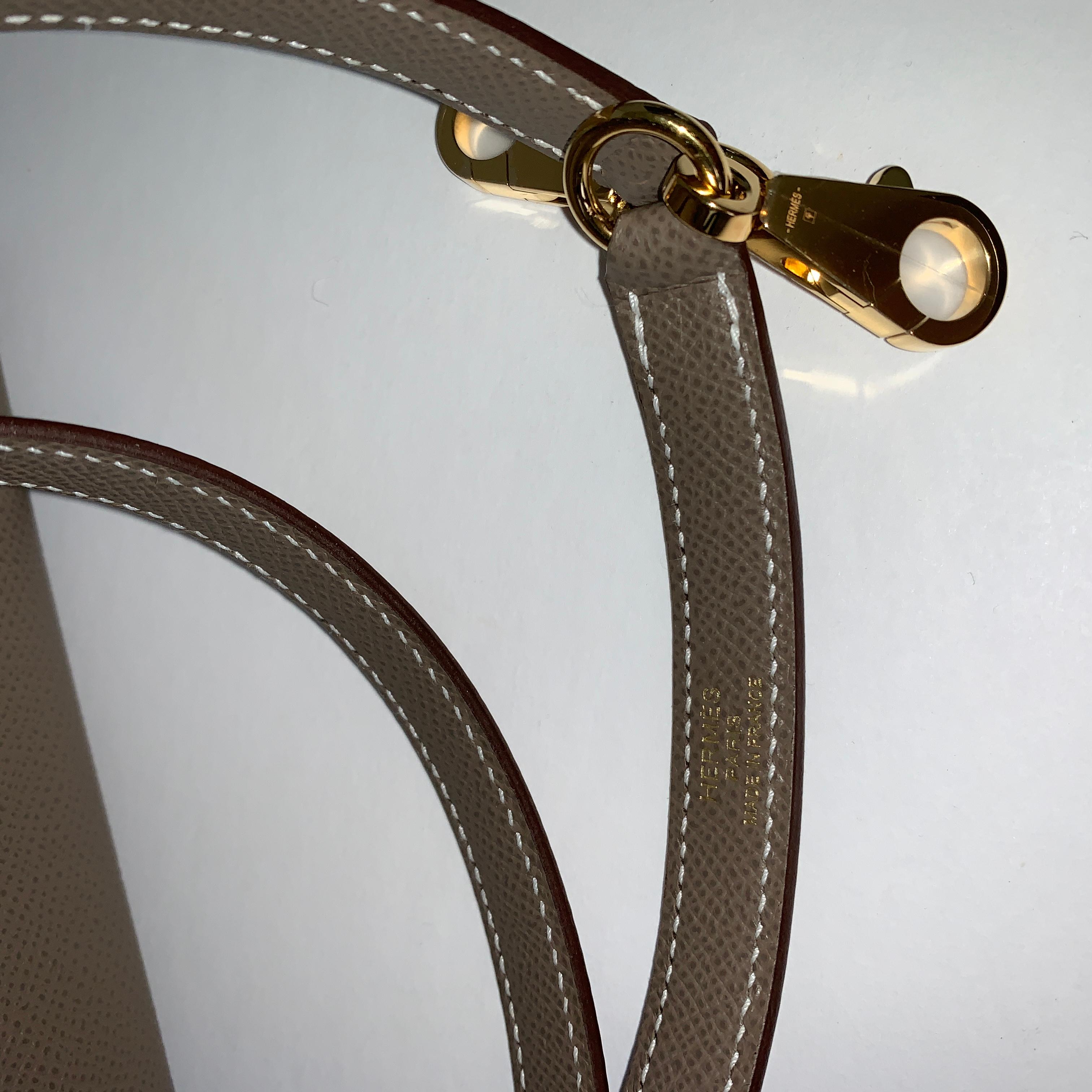Hermes Etoupe Kelly 25 Epsom Sellier Bag Gold Hardware