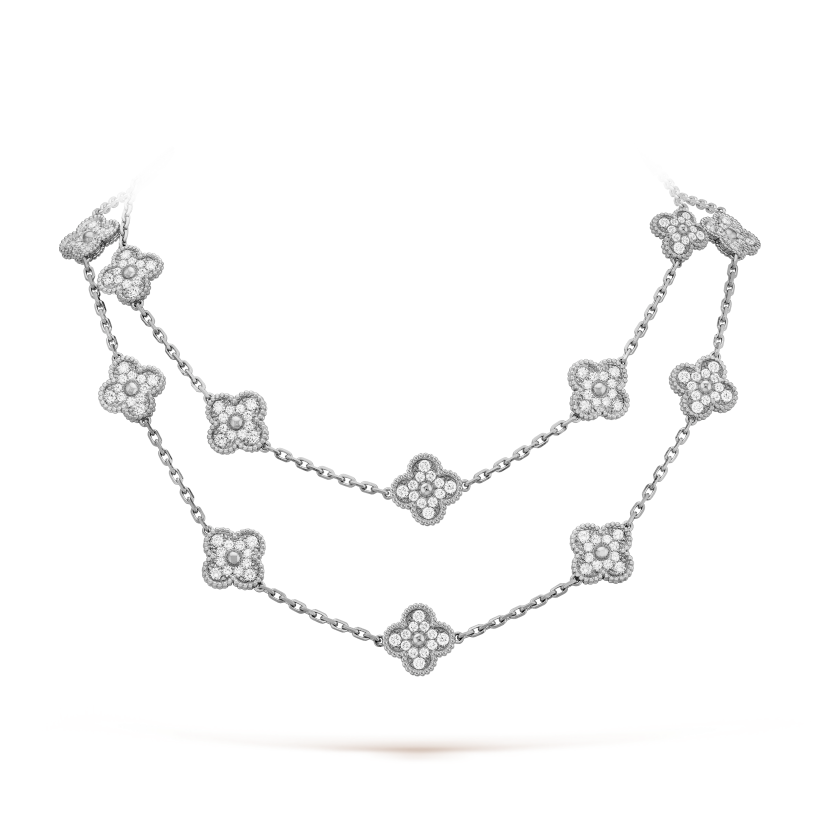 Vintage Alhambra long necklace, 20 motifs