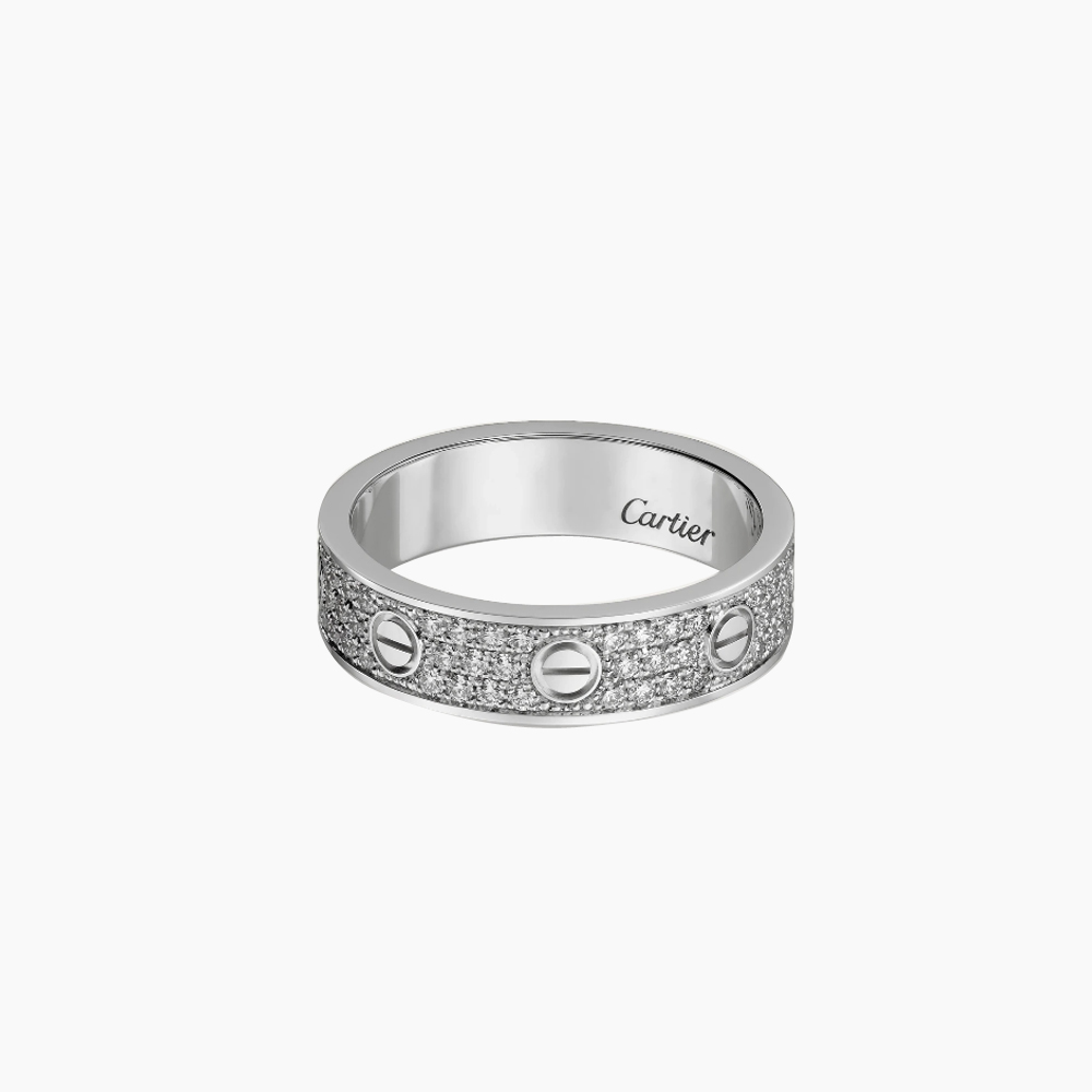 LOVE WEDDING BAND, DIAMOND-PAVED